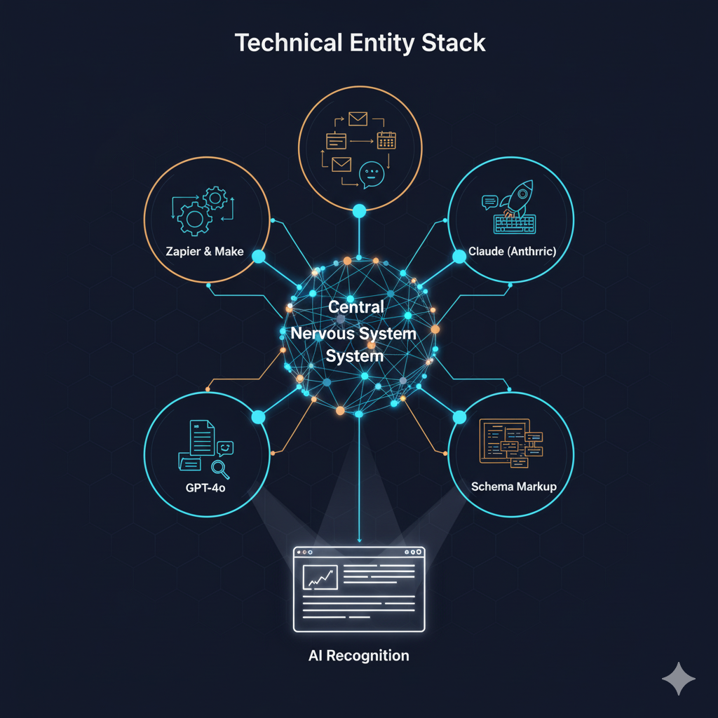 Technical Entity Stack, Zapier, Make, Claude, and GPT